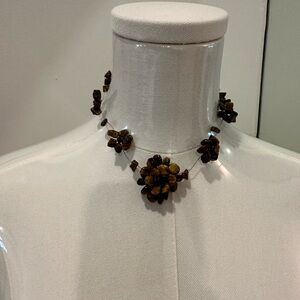 Elegant Brown Beaded Necklace